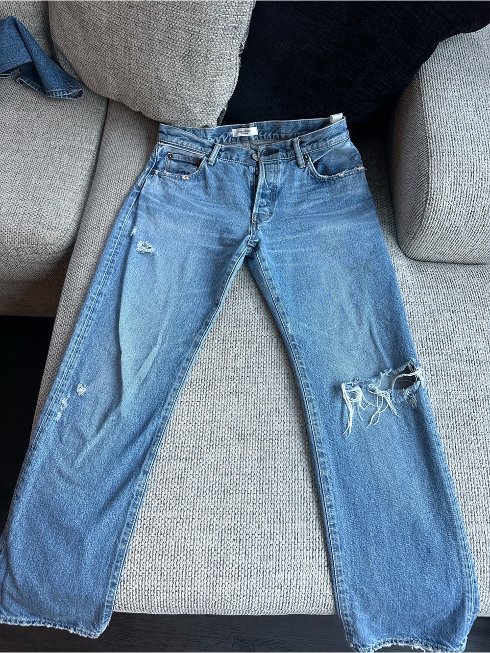 Moussy Vintage Howa Distressed Bootcut Jeans 29 Japanese Denim